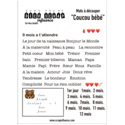 Mots à découper Coucou bébé